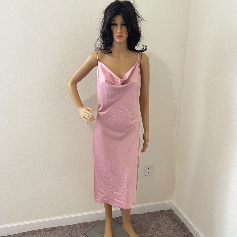 Forever 21 Cowl Neck Midi Silk Dress - Picture 6 of 12